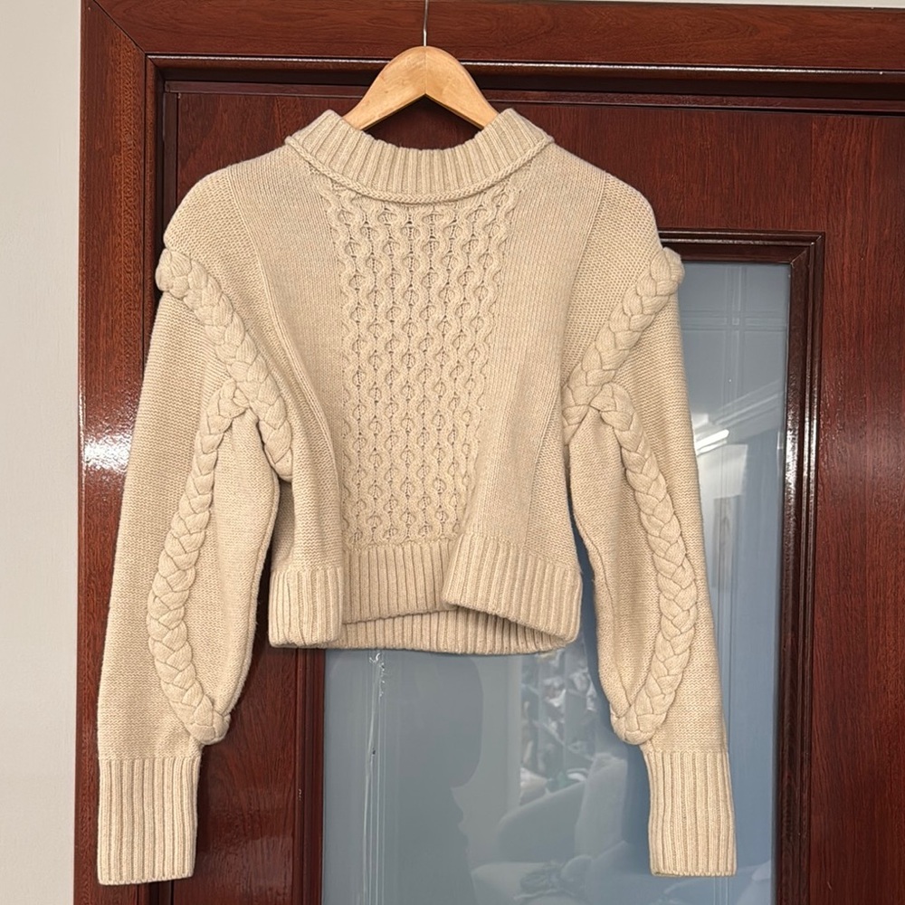 Cable Knit Cream Sweater